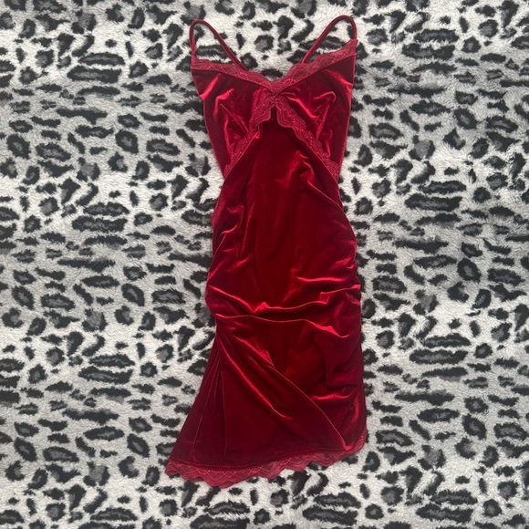 Dresses & Skirts - Red Velvet Slip Dress